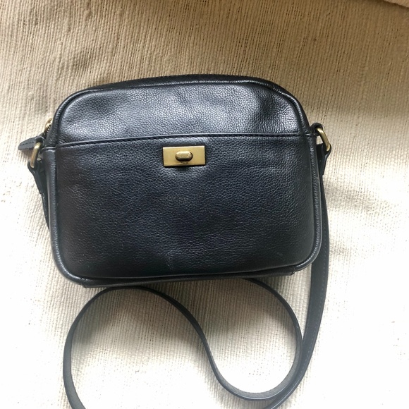 J. Crew Handbags - Black J Crew leather crossbody purse.